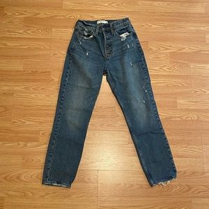 Abercrombie The Mom High Rise Button-Fly